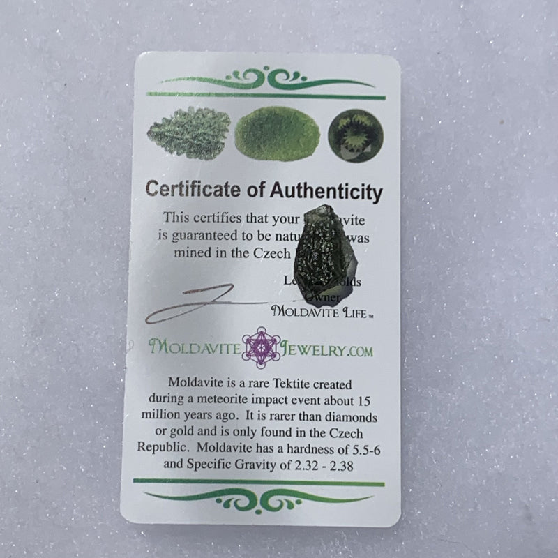 Moldavite Genuine Certified 1.1 grams-Moldavite Life