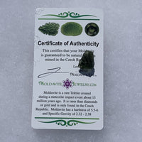 Moldavite Genuine Certified 1.2 grams