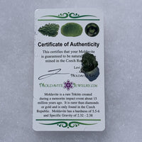 Moldavite Genuine Certified 1.2 grams