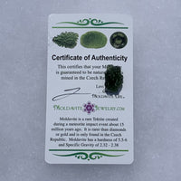 Moldavite Genuine Certified 1.2 grams