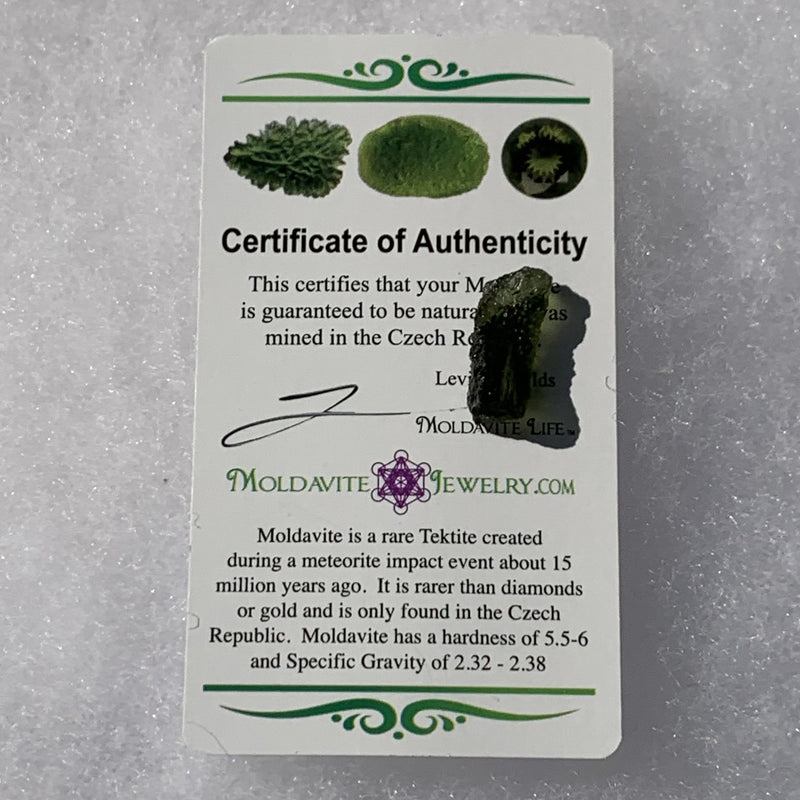Moldavite Genuine Certified 1.3 grams-Moldavite Life