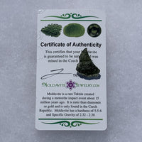 Moldavite Genuine Certified 1.4 grams