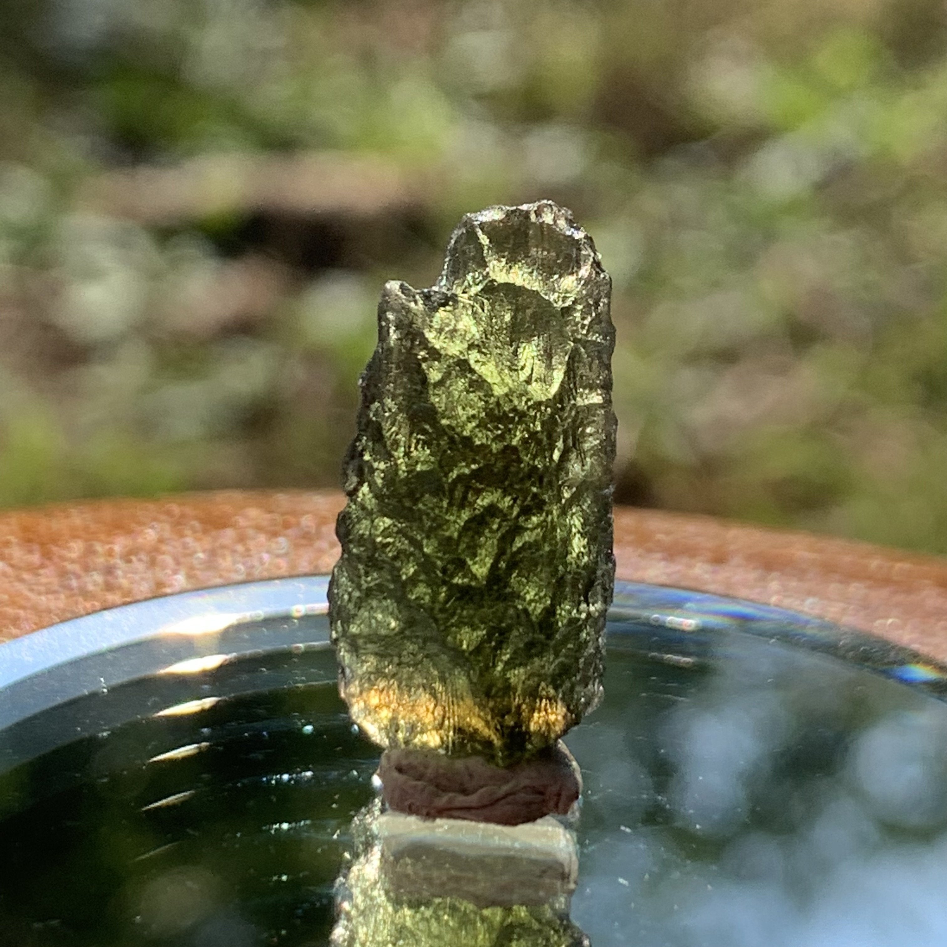 Moldavite Piece/ 1.5 Gram Genuine Moldavite grams/ Real Moldavite Tektite/ Wire Wrapped Moldavite Necklace Silver order Wire