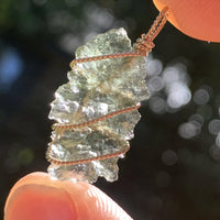 Moldavite Gold-Filled Wire Wrapped Pendant-Moldavite Life