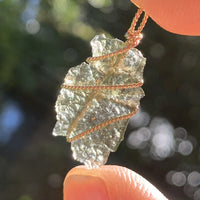 Moldavite Gold-Filled Wire Wrapped Pendant-Moldavite Life