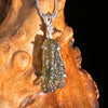 Moldavite & Herkimer Diamond Necklace Sterling #5089-Moldavite Life