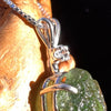 Moldavite & Herkimer Diamond Necklace Sterling #5090-Moldavite Life