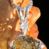 Moldavite & Herkimer Diamond Necklace Sterling #5091-Moldavite Life