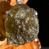 Moldavite & Herkimer Diamond Necklace Sterling #5091-Moldavite Life