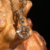 Moldavite Herkimer Diamond Pendant 14k Gold #1049-Moldavite Life