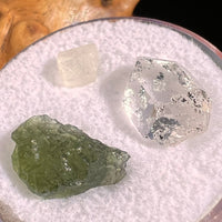 Moldavite Herkimer Phenacite Set #11-Moldavite Life