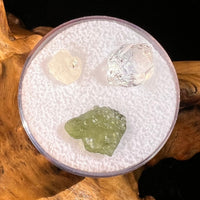 Moldavite Herkimer Phenacite Set #23-Moldavite Life