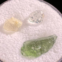 Moldavite Herkimer Phenacite Set #25-Moldavite Life