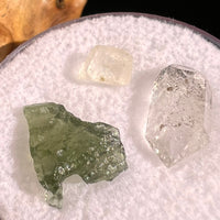 Moldavite Herkimer Phenacite Set #26-Moldavite Life
