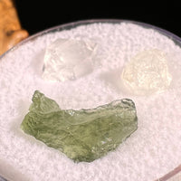 Moldavite Herkimer Phenacite Set #32-Moldavite Life