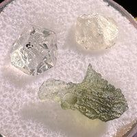 Moldavite Herkimer Phenacite Set #33-Moldavite Life