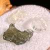 Moldavite Herkimer Phenacite Set #35-Moldavite Life