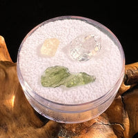 Moldavite Herkimer Phenacite Set #43-Moldavite Life