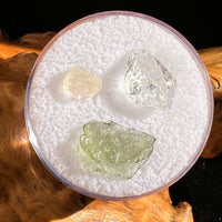 Moldavite Herkimer Phenacite Set #44-Moldavite Life