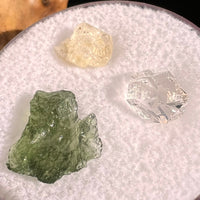 Moldavite Herkimer Phenacite Set #45-Moldavite Life
