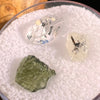 Moldavite Herkimer Phenacite Set #47-Moldavite Life