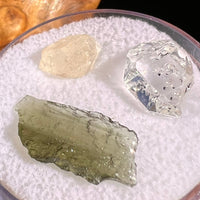 Moldavite Herkimer Phenacite Set #6-Moldavite Life