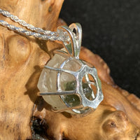 Libyan Desert Glass & Moldavite Necklace Sterling