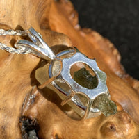 Libyan Desert Glass & Moldavite Necklace Sterling