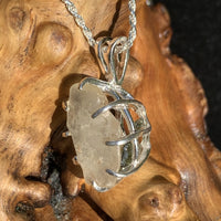 Libyan Desert Glass & Moldavite Necklace Sterling