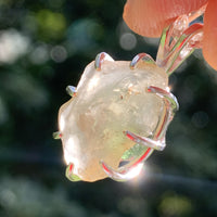 Moldavite Libyan Gold Tektite Necklace Silver