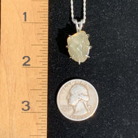 Moldavite Libyan Gold Tektite Necklace Silver