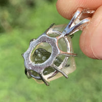 Libyan Desert Glass & Moldavite Necklace Sterling