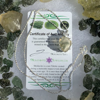 Libyan Desert Glass & Moldavite Necklace Sterling