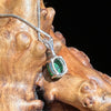 Moldavite & Maw Sit Sit Jade Necklace Silver #2489-Moldavite Life