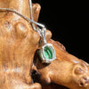 Moldavite & Maw Sit Sit Jade Necklace Silver #2490-Moldavite Life