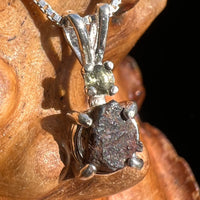 Moldavite & Painite Pendant Necklace Silver Sterling #2955-Moldavite Life