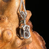 Moldavite & Painite Pendant Necklace Silver Sterling #2959-Moldavite Life