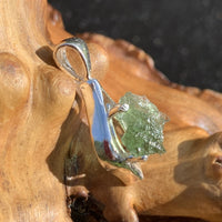 Moldavite Pendant Drop Silver Sterling-Moldavite Life