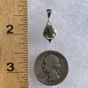 Moldavite Pendant Drop Silver Sterling-Moldavite Life