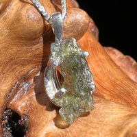 Moldavite Pendant Silver Sterling Natural #2475-Moldavite Life