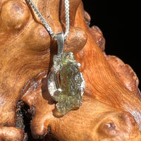 Moldavite Pendant Silver Sterling Natural #2475-Moldavite Life