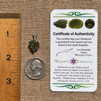 Moldavite Pendant Sterling Silver #2583-Moldavite Life