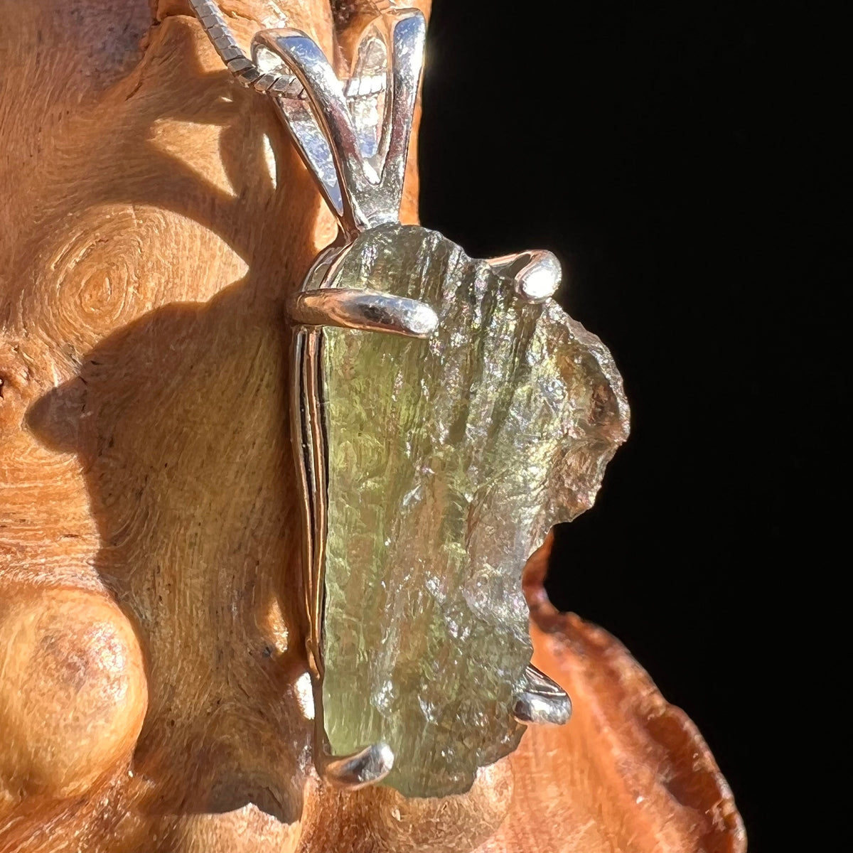 Moldavite Pendant Sterling Silver #3156-Moldavite Life