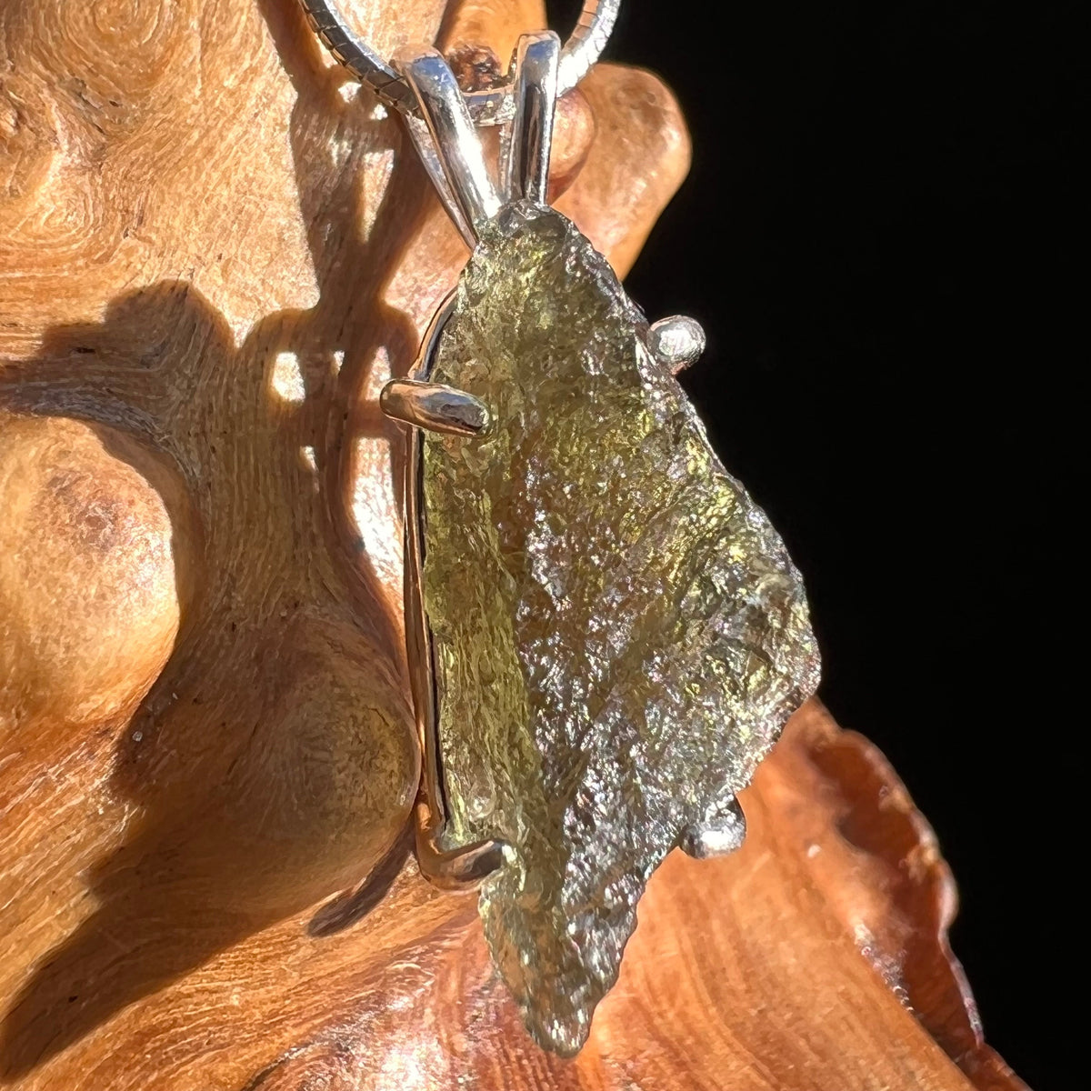 Moldavite Pendant Sterling Silver #3161-Moldavite Life