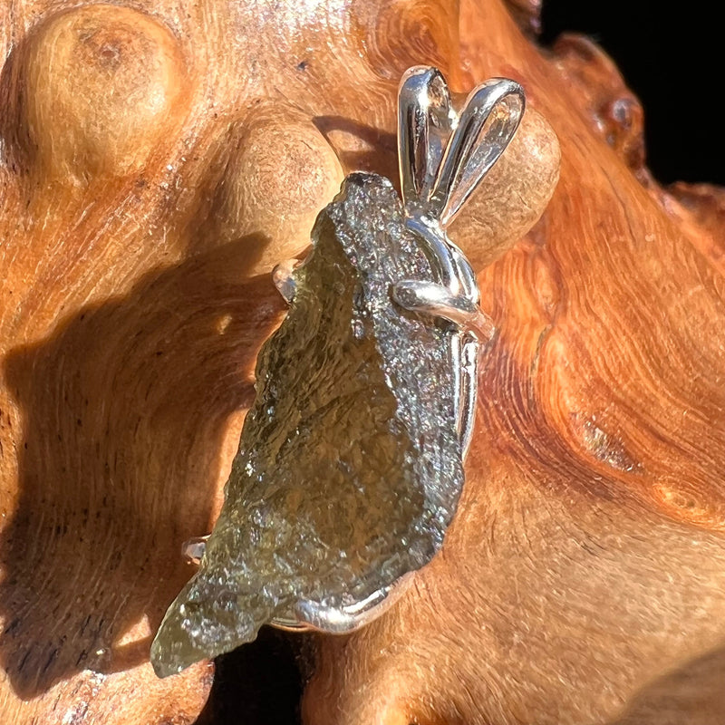 Moldavite Pendant Sterling Silver #3161-Moldavite Life