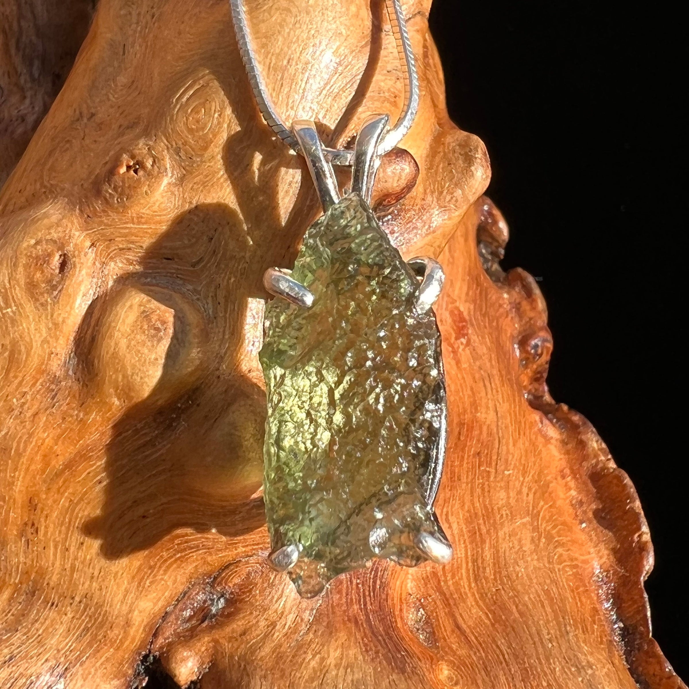 Moldavite Pendant Sterling Silver #3165-Moldavite Life