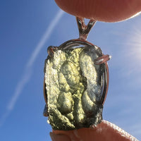 Moldavite Pendant Sterling Silver #3168-Moldavite Life
