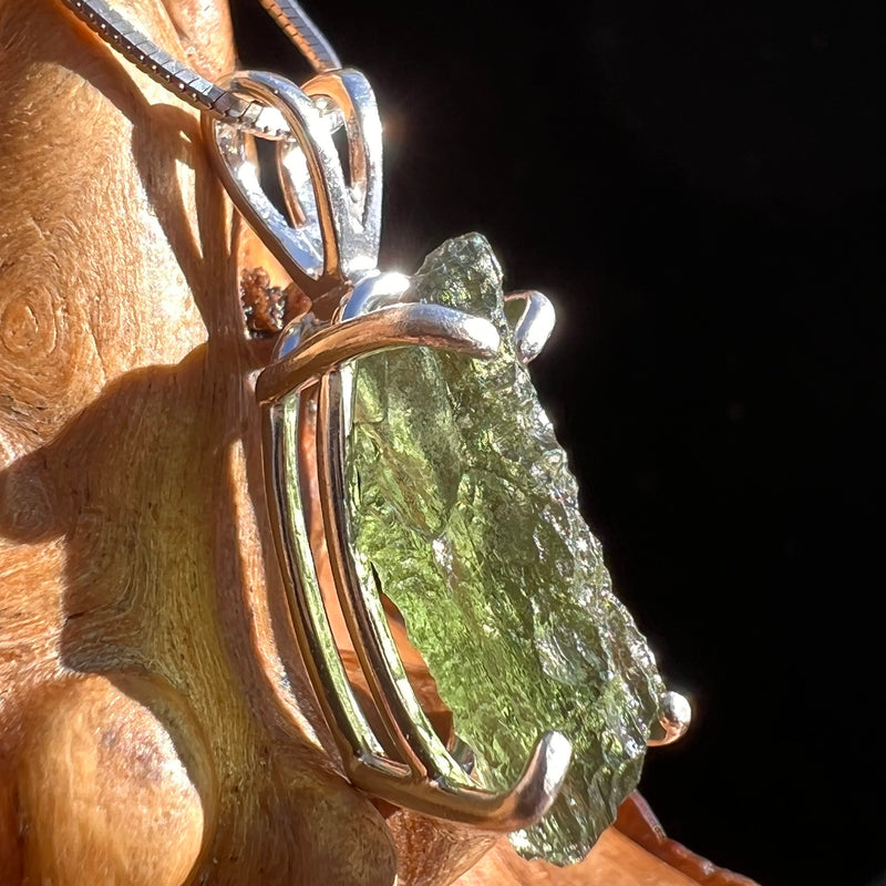 Moldavite Pendant Sterling Silver #3171-Moldavite Life