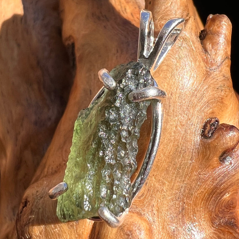 Moldavite Pendant Sterling Silver #3171-Moldavite Life