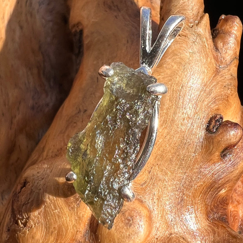 Moldavite Pendant Sterling Silver #3178-Moldavite Life